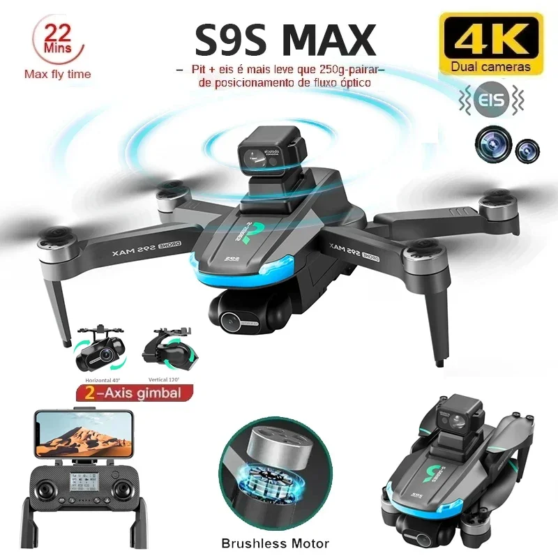Fpv Brushless Rc Drone 4K - 새로운 S9S MAX 미니 드론 4K
