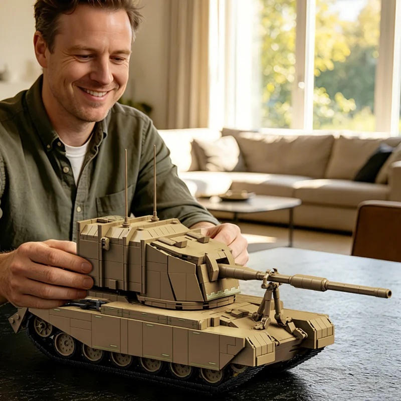 Lego Compatible Military Tank - 2080피스 영국 FV4005 중전차포 12GO 97038
