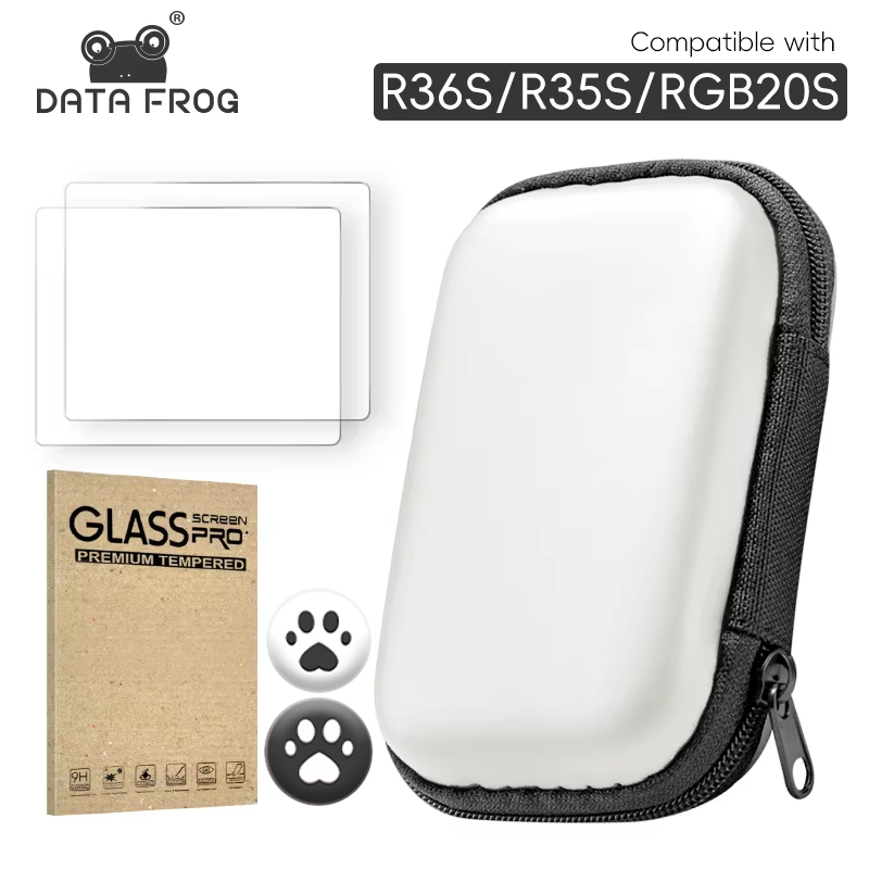 Retro Handheld Game Console R36S - DATA FROG 강화유리 스크린 보호필름 (R36S,