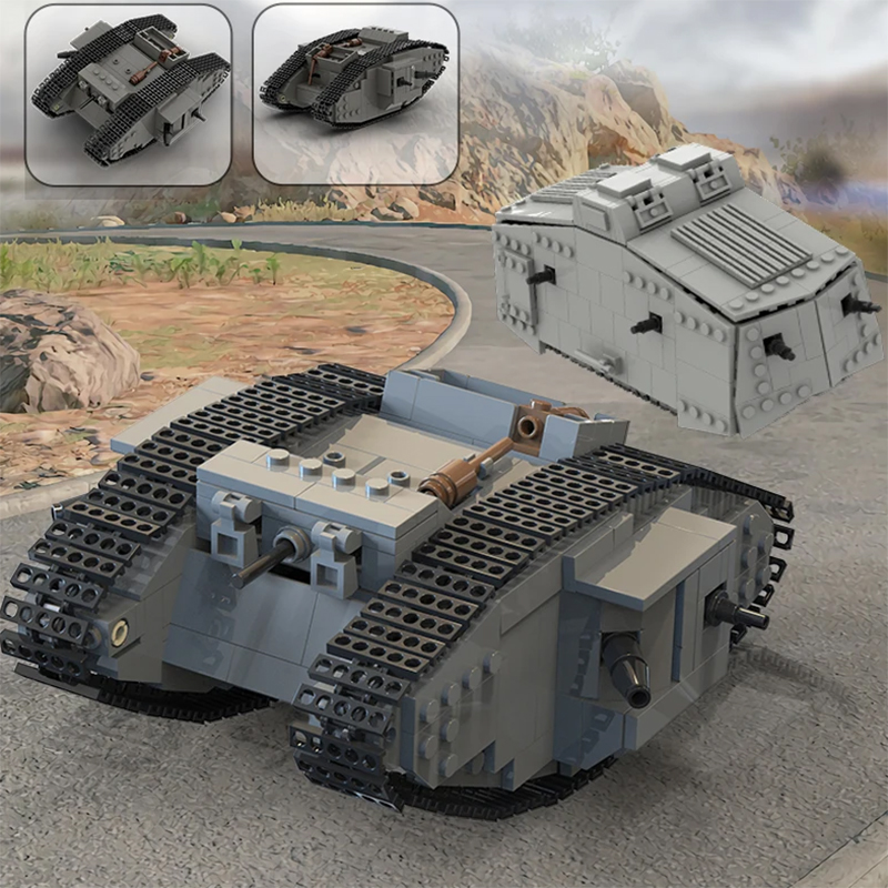 Lego Compatible Military Tank - MOC WW1 독일 군사 A7V 전투