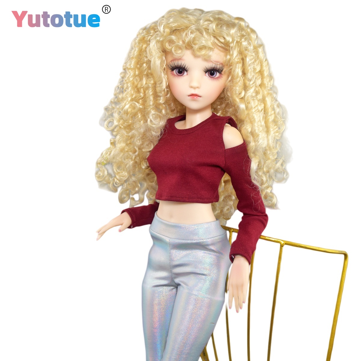 YUTOTUE 60cm 높이 소녀 인형 금발 곱슬 가발 - Bjd Doll 1 6 Full Set With Clothes 리뷰 및 가격