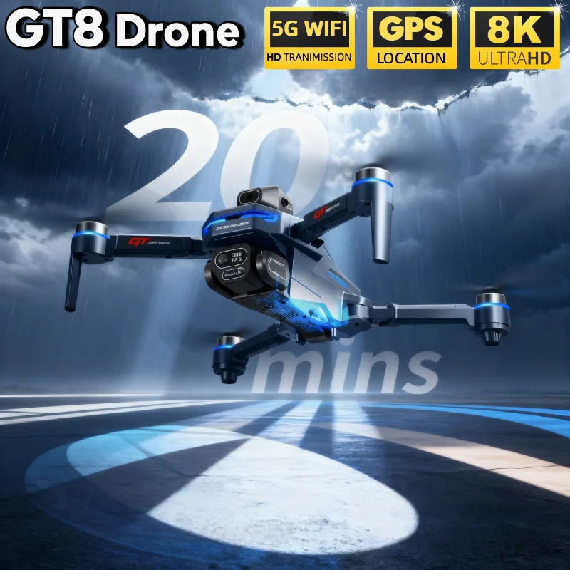 핫 세일 LSRC GT8 드론 4K 프로페셔널 듀얼 카 - Fpv Brushless Rc Drone 4K 리뷰 및 가격