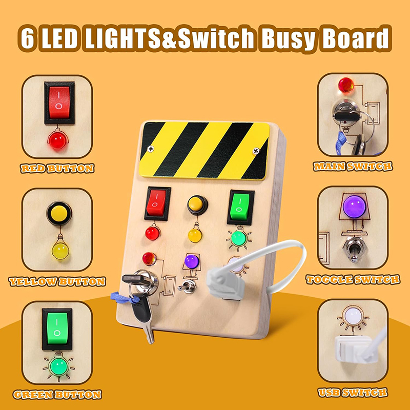 몬테소리 바이시 보드 아기 감각 발달 장난감 나무 LE - Montessori Wooden Busy Board Toddler 리뷰 및 가격