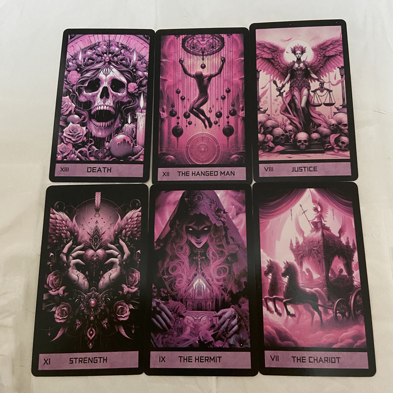 핑크 고딕 타로 카드 78장 세트 (영어) 가족 파티용 - Tarot Cards Deck With Guidebook 리뷰 및 가격