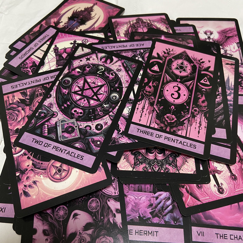 핑크 고딕 타로 카드 78장 세트 (영어) 가족 파티용 - Tarot Cards Deck With Guidebook 리뷰 및 가격