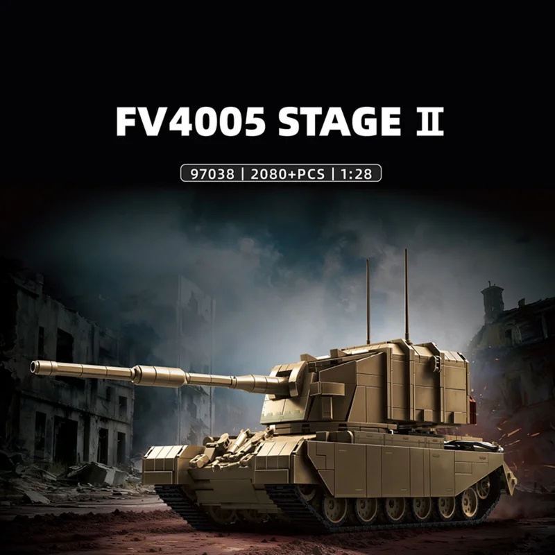 2080피스 영국 FV4005 중전차포 12GO 970 - Lego Compatible Military Tank 리뷰 및 가격