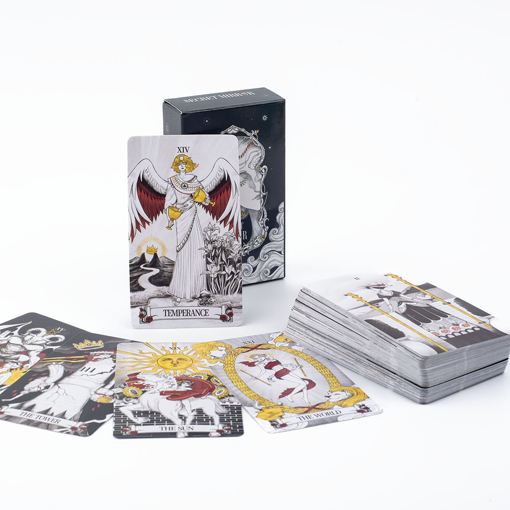 시크릿 미러 타로 카드 10.3*6cm 흑백 세계의 풍 - Tarot Cards Deck With Guidebook 리뷰 및 가격