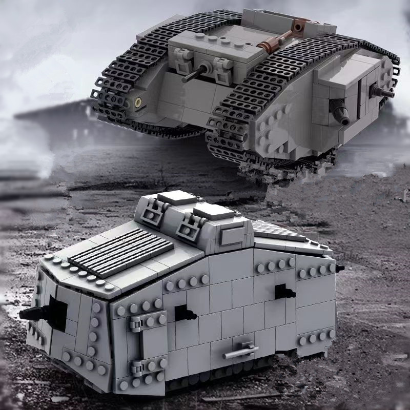 인기 있는 독일 군용 건축 블록 세트, MK IV 전차 - Lego Compatible Military Tank 리뷰 및 가격
